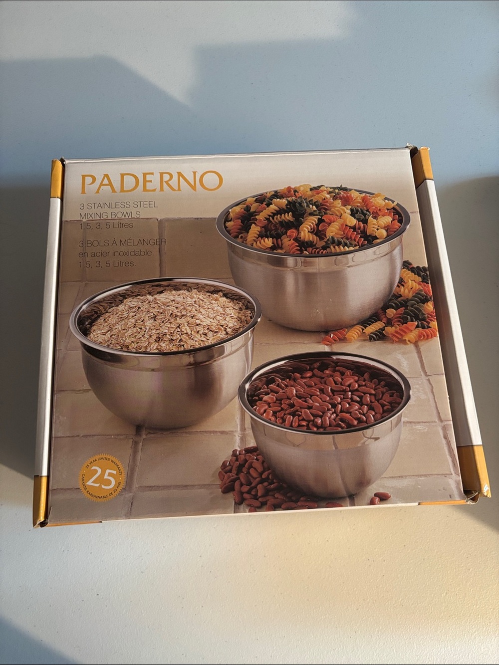Stainless Steel Mixing Bowl Set - Silver (3 Piece) Brand New!